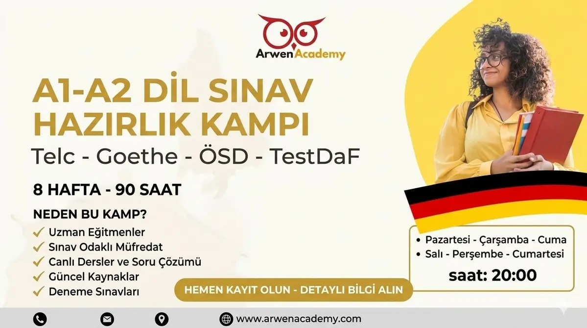 4 Ağustos 26 - A1 - A2 Sınav Hazırlık Kampı